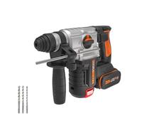 WORX, Martillo Brushless 3 funciones 2,2J 20 V WORX, PowerShare, WX380,9, Sin batería ni cargador, Motor sin escobillas, Control de velocidad variable, Luz LED