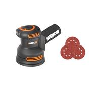 WORX NITRO - Lijadora excéntrica inalámbrica de 20 V - Bandeja de lijado de 125 mm - Ideal para superficies planas o curvas - Sin escobillas - Velocidad variable - Se entrega sin batería ni cargador -