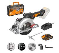 WORX Sierra circular Brushless WORXsaw XL 20V | PowerShare | WX531-1 batería 2Ah | Motor sin escobillas, diseño de cuerpo fino, rápido ajuste de profundidad