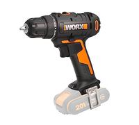WORX Taladro atornillador 20V Máx. | PowerShare |WX100.9 | No incluye batería ni cargador | 2 velocidades | Portabrocas 13mm, 30Nm | Ligero y compacto
