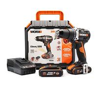 WORX Taladro atornillador Brushless 20V | PowerShare | WX102-2 baterías 2Ah, cargador y maletín | motor sin escobillas, portabrocas metálico | 2 velocidades, carcasa de engranajes metálica