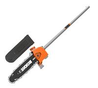 WORX WA0222 Cabezal Motosierra para Desbrozadora WG186E, Espada 25 cm | Cabezal de motosierra para la desbrozadora WG186E: espada de 25 cm, cadena de 17 m/s y poda hasta 3,8 m de altura
