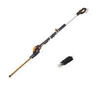 Worx WG252E.9 Cortasetos Telescópico 20V 45cm 3,2m Sin Bat. | Cuchillas láser doble acción, cabezal multiángulo, mango giratorio, arnés incluido