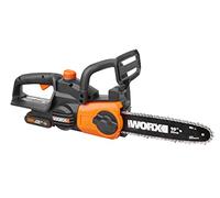 WORX WG322E.1 Sierra de cadena con batería (20 V, Práctica sierra para madera, Para uso en el jardín y trabajos de construcción con tensión de cadena automática), 25 cm de longitud de corte