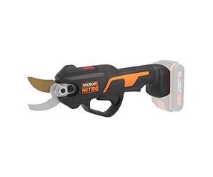 Worx WG330E.9 Tijera de Poda Brushless 20V 25mm Sin Batería ni cargador | Hasta 2.500 cortes/carga, cuchillas SK5, doble seguridad, lima y bolsa incluidas, 0,5 segudos por corte, 25mm de corte