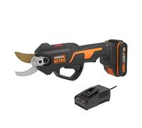 WORX WG330E Tijera de poda 20V-2Ah, Motor brushless, Cuchillas de alta resistencia, corte de hasta 25mm, Interruptor de seguridad, para jardinería, poda y mantenimiento de viñas, batería y cargador