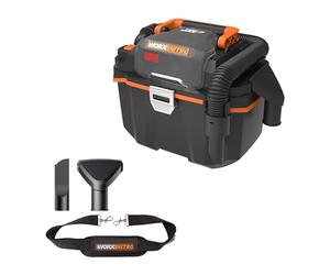 WORX WX031.9 Aspirador Portátil Húmedo y Seco Brushless 20V Sin Batería ni Cargador, 16Kpa de Succión, Depósito 8 litros, Compacto