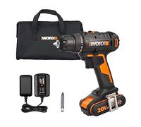 Taladro atornillador 20V Máx. Worx | PowerShare |WX100 Ligero | 1 batería 2Ah, cargador y bolsa de transporte | 2 velocidades | Portabrocas 13mm, 30Nm |