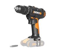 WORX WX370.9 Taladro percutor 20V, PowerShare, No incluye baterías ni cargador, Ligero y compacto, Portabrocas 13mm, 2 velocidades mecánicas, reversible, ideal para bricolaje en hogar y taller