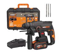 WORX Martillo ligero batería 20v Máx.| WX381 | Motor sin escobillas | SDS-Plus | Taladro, percutor y demolición | 2J de impacto | Batería 4Ah y maletín | Antivibración y alto rendimiento