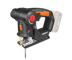 WORX WX550.9 Sierra Calar y Sable Axis 2 en 1 20V Sin Batería, Cambio Rápido de Hoja, Movimiento Pendular, Soplador, Doble Encendido, LED
