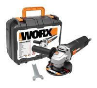 WORX WX718 Amoladora con Cable 900 W, 125 mm, 12.000 rpm, con Maletín | Amoladora angular con cable de 900 W, disco de 125 mm, 12.000 rpm, cuerpo fino, mango auxiliar de 2 posiciones y maletín