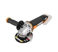 WORX WX800.9, Amoladora angular a batería 115mm, 20V Máx. PowerShare, No incluye batería ni cargador, Protector de disco con apriete rápido, Empuñadura ergonómica, Compacta y ligera