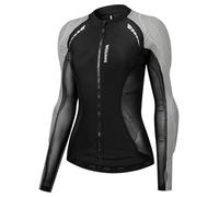 WOSAWE - Chaqueta acolchada de malla para mujer con armadura para verano y deporte, gris, L