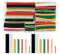 woshilaoDS 140 Piezas Tubo Termoretractil de Doble Pared 2:1, Kit de Tubos Termorretráctiles Impermeables, Funda Termoretractil, Manguitos Termorretráctil para Cables Eléctricos, 5 Colores, 7 Tamaños