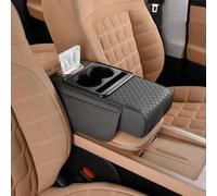 woshisanni Cojín para Reposabrazos de Coche para Audi A6 Allroad 2005-2007, Funda para Reposabrazos de Consola Central con Portavasos y Caja de Pañuelos,Grey