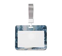 Woshuwo Árbol de Navidad con cubierta de nieve para invierno, deslizante, soporte para tarjetas de identificación de plástico duro, protector de etiqueta de nombre para enfermeras y oficina