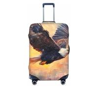 Woshuwo Bald Eagle Flying at Sunset - Fundas elásticas para equipaje de viaje, a prueba de polvo, resistente a los arañazos, protector de maleta de 22-24 pulgadas