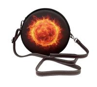 Woshuwo Ball Of Fire - Bolso cruzado redondo de piel para mujer