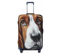 Woshuwo Basset Hound Dog - Fundas elásticas para equipaje de viaje, a prueba de polvo, resistente a los arañazos, para maletas de 22 a 24 pulgadas
