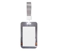 Woshuwo Bonito fantasma en una elegante bañera deslizante para tarjetas de identificación de plástico duro, protector de etiqueta de nombre para enfermeras y oficina