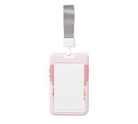 Woshuwo Butterfly Cheerful - Funda para tarjetas de identificación de plástico duro, diseño minimalista y estético