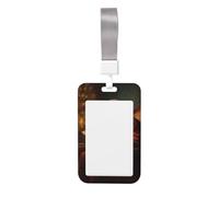 Woshuwo Candlelight - Funda de plástico duro para tarjetas de identificación, diseño de Papá Noel, leyendo con texto en inglés "Old Book" de Candlelight, protector para enfermeras y oficina