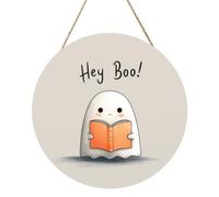 Woshuwo Cartel de bienvenida de madera para puerta delantera, 30 cm, redondo, para colgar en la pared, decoración de casa de campo