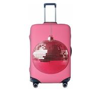 Woshuwo Cherry Disco Ball On Pink - Fundas elásticas para equipaje de viaje, a prueba de polvo, resistente a los arañazos, para maleta, ajuste de 22-24 pulgadas