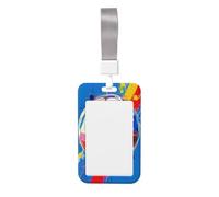 Woshuwo Classic Pop Art - Funda para tarjetas de identificación deslizante, plástico duro, protector de etiqueta de nombre para enfermeras y oficina
