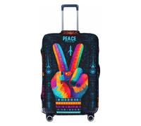 Woshuwo Collage of Various Peace Symbols - Fundas elásticas para equipaje de viaje, a prueba de polvo, resistente a los arañazos, protector de maleta de 22 a 24 pulgadas