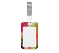 Woshuwo Colorido diseño abstracto de labios y lengua deslizante para tarjetas de identificación de plástico duro, protector de etiqueta de nombre para enfermeras y oficina