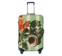 Woshuwo Cup of Coffee On The Table - Fundas elásticas para equipaje de viaje, a prueba de polvo, resistente a los arañazos, protector de maleta de 22 a 24 pulgadas