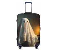 Woshuwo Cute Ghost by Candlelight Dark Room - Fundas elásticas para equipaje de viaje, a prueba de polvo, resistente a los arañazos, protector de maleta de 22 a 24 pulgadas