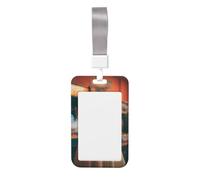 Woshuwo Cute Ghost in Arcade Machines - Soporte deslizante de plástico duro para tarjetas de trabajo, protector de etiqueta de nombre para enfermeras y oficina