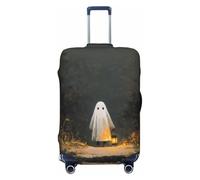 Woshuwo Cute Ghost Walking The Dark Forest - Fundas elásticas para equipaje de viaje, a prueba de polvo, resistente a los arañazos, protector de maleta de 22 a 24 pulgadas