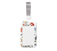 Woshuwo Daisy Carnation Larkspur Flowers - Soporte deslizante para tarjetas de identificación de plástico duro, protector de etiqueta de nombre para enfermeras y oficina