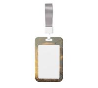 Woshuwo Dandelion in The Wind - Funda para tarjetas de identificación deslizante, plástico duro, protector de etiqueta de nombre para enfermeras y oficina