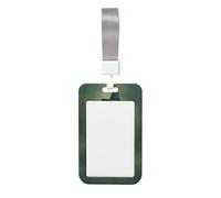 Woshuwo Dark Fantasy Art Old Witch in The Fog - Soporte para tarjetas de identificación deslizante, plástico duro, protector de etiqueta de nombre para enfermeras y oficina