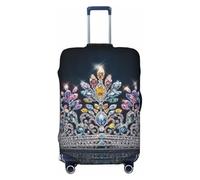 Woshuwo Diamond Crown - Fundas elásticas para equipaje de viaje, a prueba de polvo, resistente a los arañazos, para maletas de 22 a 24 pulgadas