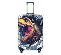 Woshuwo Dinosaur Breaking The Wall - Fundas elásticas para equipaje de viaje, a prueba de polvo, resistente a los arañazos, para maleta, ajuste de 22-24 pulgadas