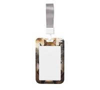 Woshuwo Divertido soporte deslizante de plástico duro para tarjetas de identificación, protector de etiqueta de nombre para enfermeras y oficina