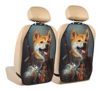 Woshuwo Dog Fantasy Art - Protectores para asiento de coche, 2 unidades con bolsillos de almacenamiento para proteger de la suciedad y arañazos en el barro