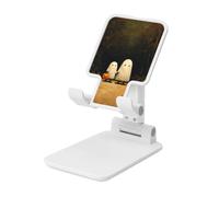 Woshuwo Dos bonitos fantasmas caminando camino del bosque plegable soporte para teléfono celular, ángulo ajustable, altura de escritorio, portátil, compatible con todos los teléfonos inteligentes