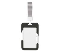 Woshuwo Dos bonitos fantasmas en amor deslizante, funda de plástico duro para tarjetas de trabajo, protector de etiqueta de nombre para enfermeras y oficina