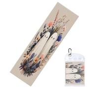 Woshuwo Dos lindos fantasmas caprichosos con flores silvestres toallas de enfriamiento para cuello y cara, 40 x 12 pulgadas, trapos de sudor fresco, suave, transpirable, toalla de hielo para deportes
