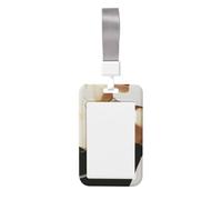 Woshuwo Elegante funda para tarjetas de identificación de plástico duro con vestido de noche negro para enfermeras y oficina