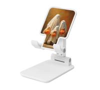 Woshuwo Family Of Cute Little Ghosts - Soporte plegable para teléfono celular, ángulo ajustable, altura de escritorio, portátil, compatible con todos los teléfonos inteligentes, estilo blanco