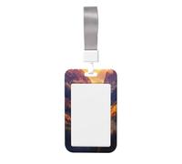 Woshuwo Fantasy Autumn Mystical Valley Rolling Hills - Soporte para tarjetas de identificación deslizante, plástico duro, protector de etiqueta de nombre para enfermeras y oficina