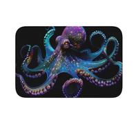 Woshuwo Felpudo antideslizante para puerta de entrada interior y exterior, diseño de pulpo con tentáculos largos, 40 x 60 cm
